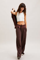 Espresso Brown Tailored Wide-Leg Trousers – Align – view 05