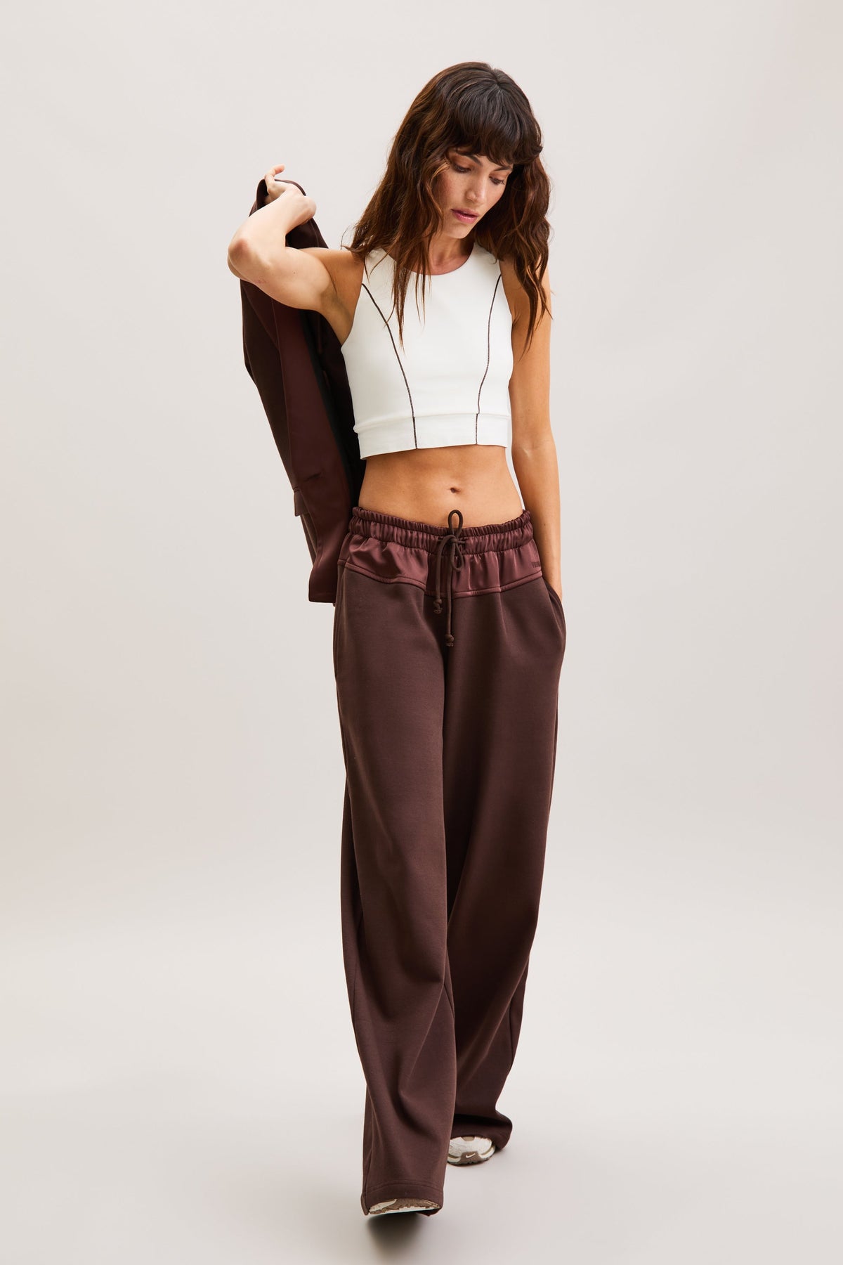 Espresso Brown Tailored Wide-Leg Trousers – Align – view 05