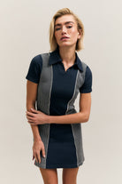 Navy Colour-Block Polo Mini Dress – Field Day – view 02