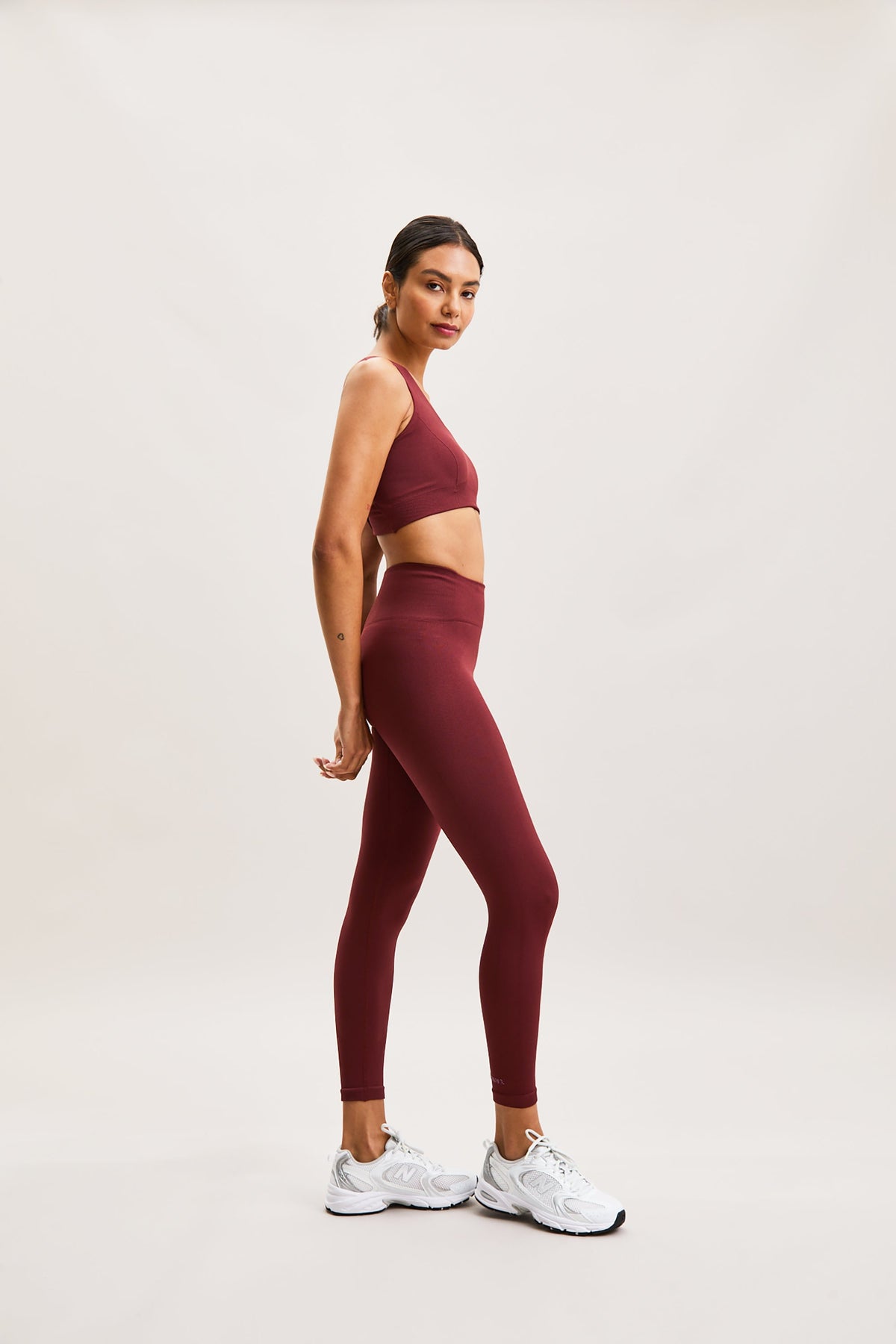 Burgundy High-Waist Sculpt Leggings – view 04
