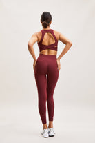 Burgundy Cutout-Back Sports Bra – Sculpt – view 05