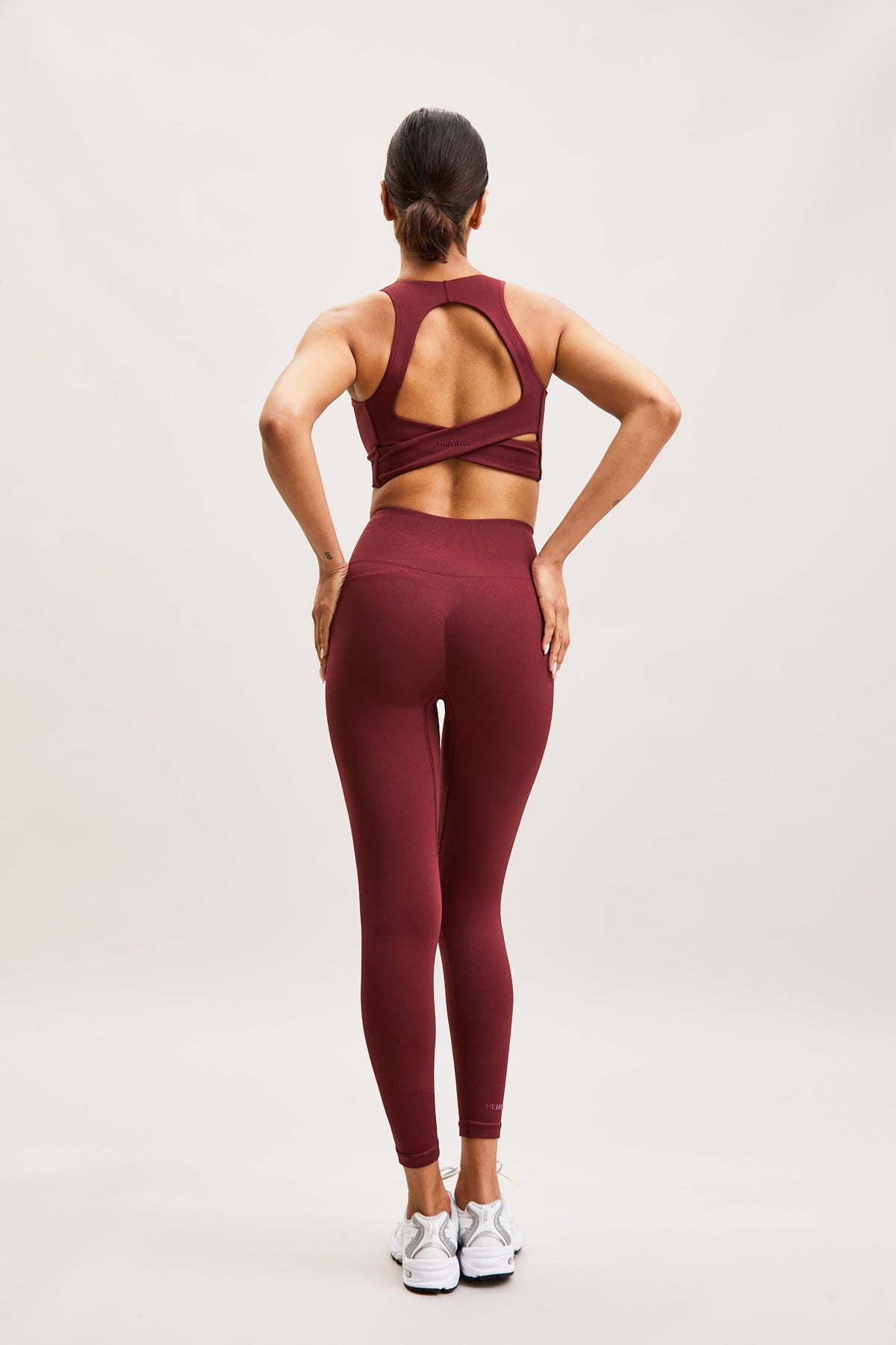 Burgundy Cutout-Back Sports Bra – Sculpt – view 05