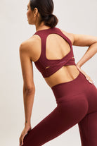 Burgundy High-Waist Sculpt Leggings – view 02