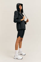 Black Hooded Rain Jacket – Mission – view 04