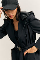 Black Hooded Rain Jacket – Mission – view 03