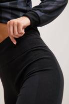Black Clean-Waist Wide-Leg Trousers – Edge – view 04