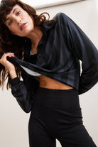 Black Clean-Waist Wide-Leg Trousers – Edge – view 03