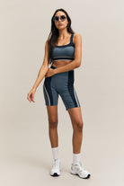 Navy Colour-Block Strappy Sports Bra – Kinetic – view 04