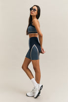 Navy Colour-Block Strappy Sports Bra – Kinetic – view 05