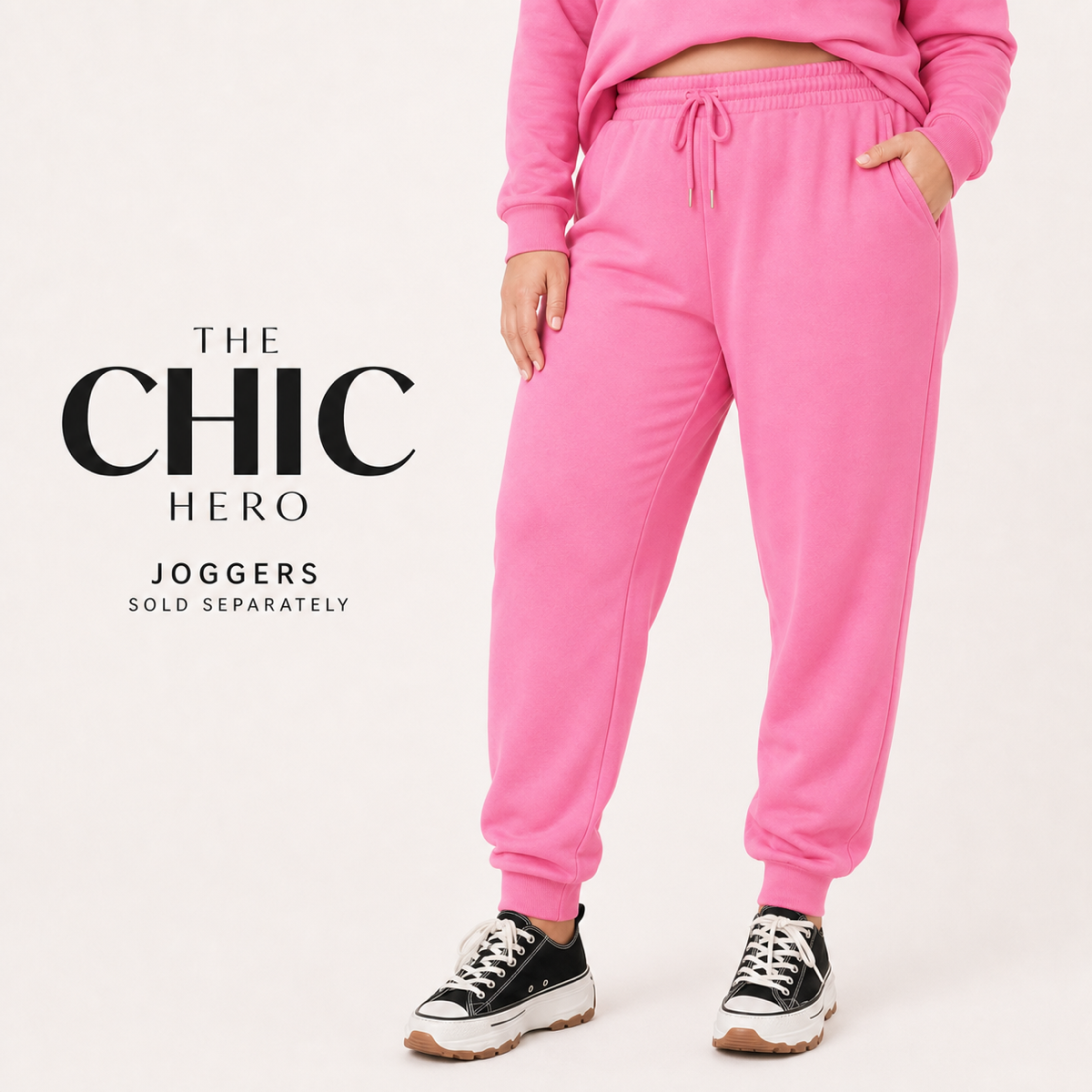 ChicHero women’s brushed-fleece hoodie and jogger set in a relaxed fit