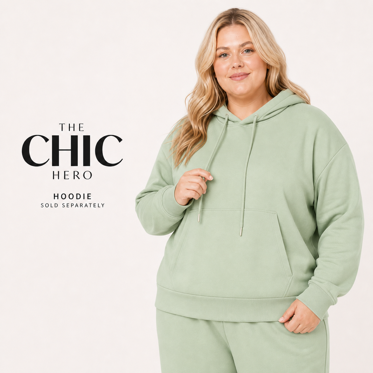 ChicHero women’s brushed-fleece hoodie and jogger set in a relaxed fit