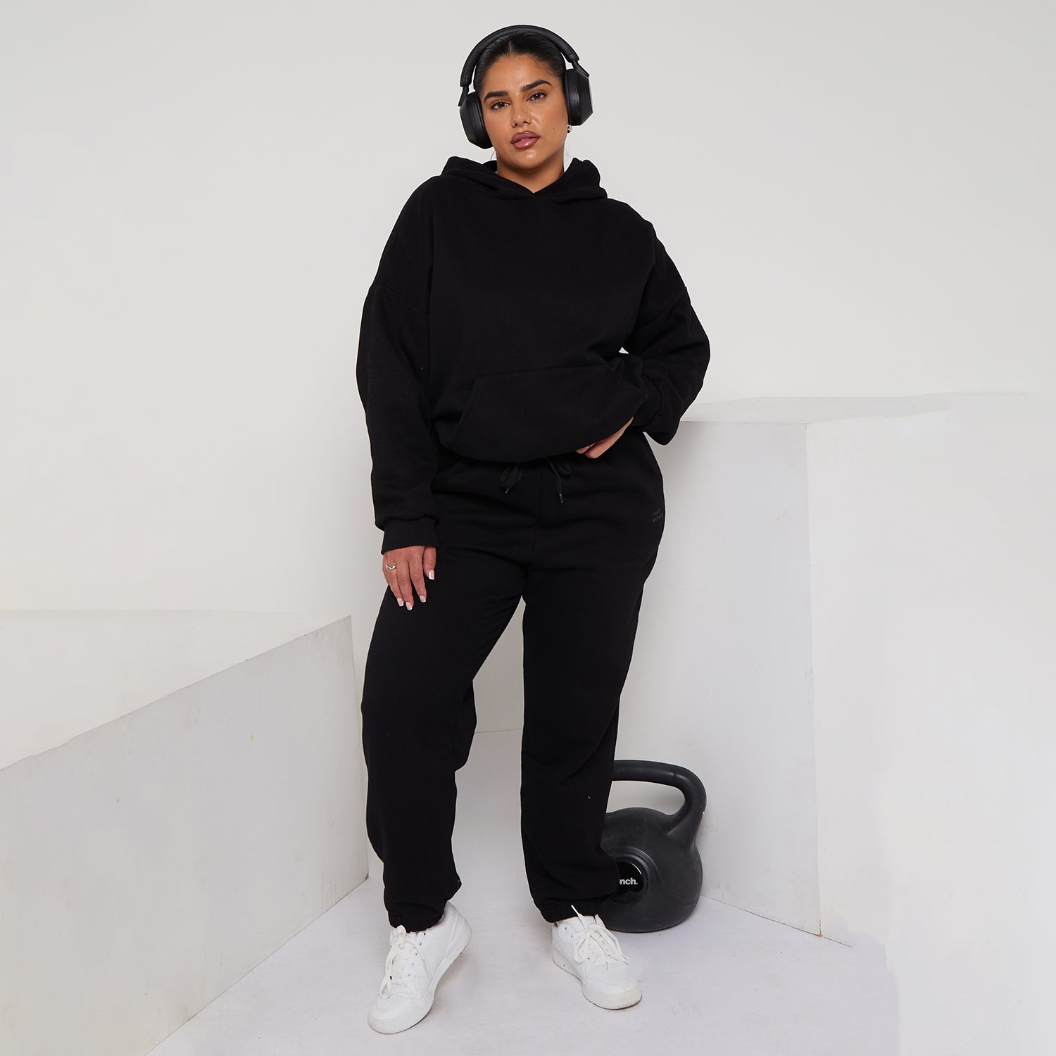 Plus Size Cozy Oversized Hoodie & Jogger Set Two-Piece Sweat Set