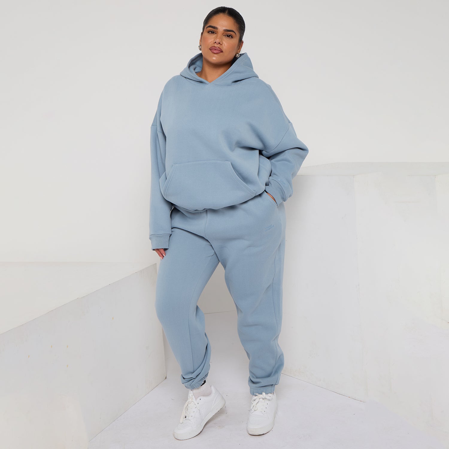 Plus Size Cozy Oversized Hoodie & Jogger Set Two-Piece Sweat