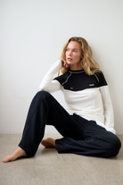 Black Drawstring Wide-Leg Joggers – Orbit – view 05