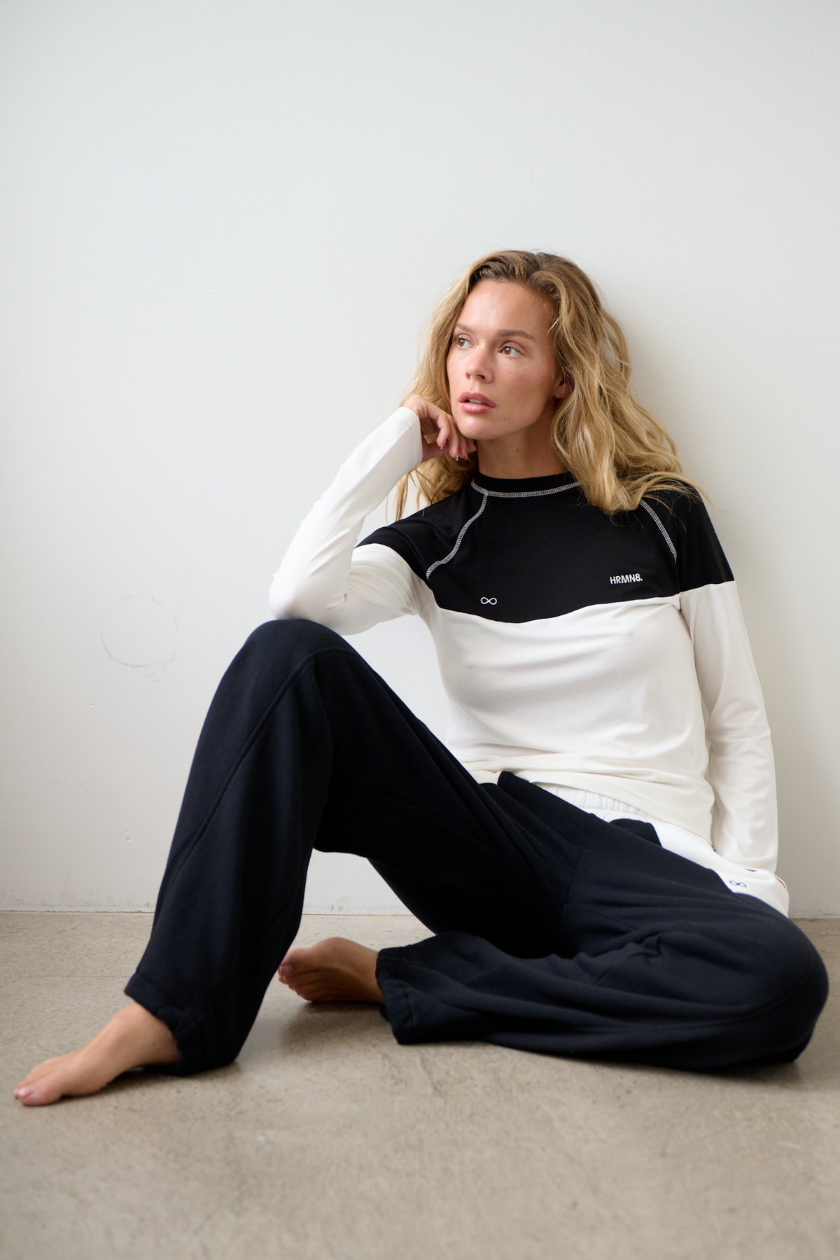 Black Drawstring Wide-Leg Joggers – Orbit – view 05