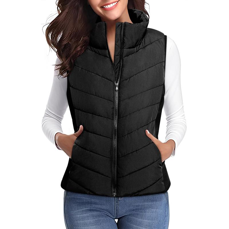 Pre-Order]Puffer Vest Women Sleeveless Zip Up Outerwear